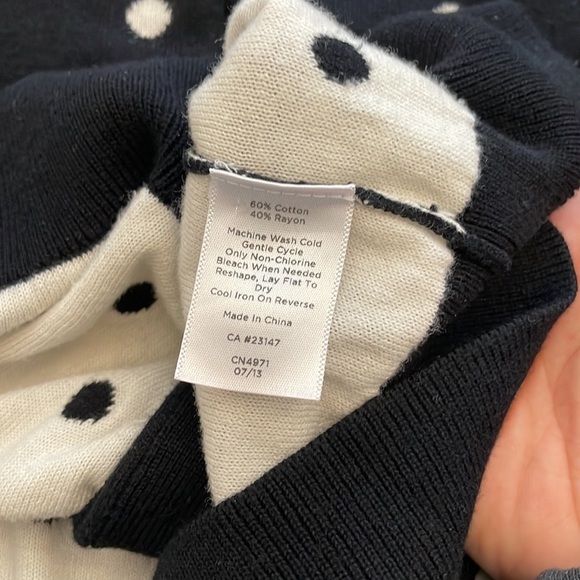 Talbots Polkadots Cardigan Petite - Picture 6 of 9